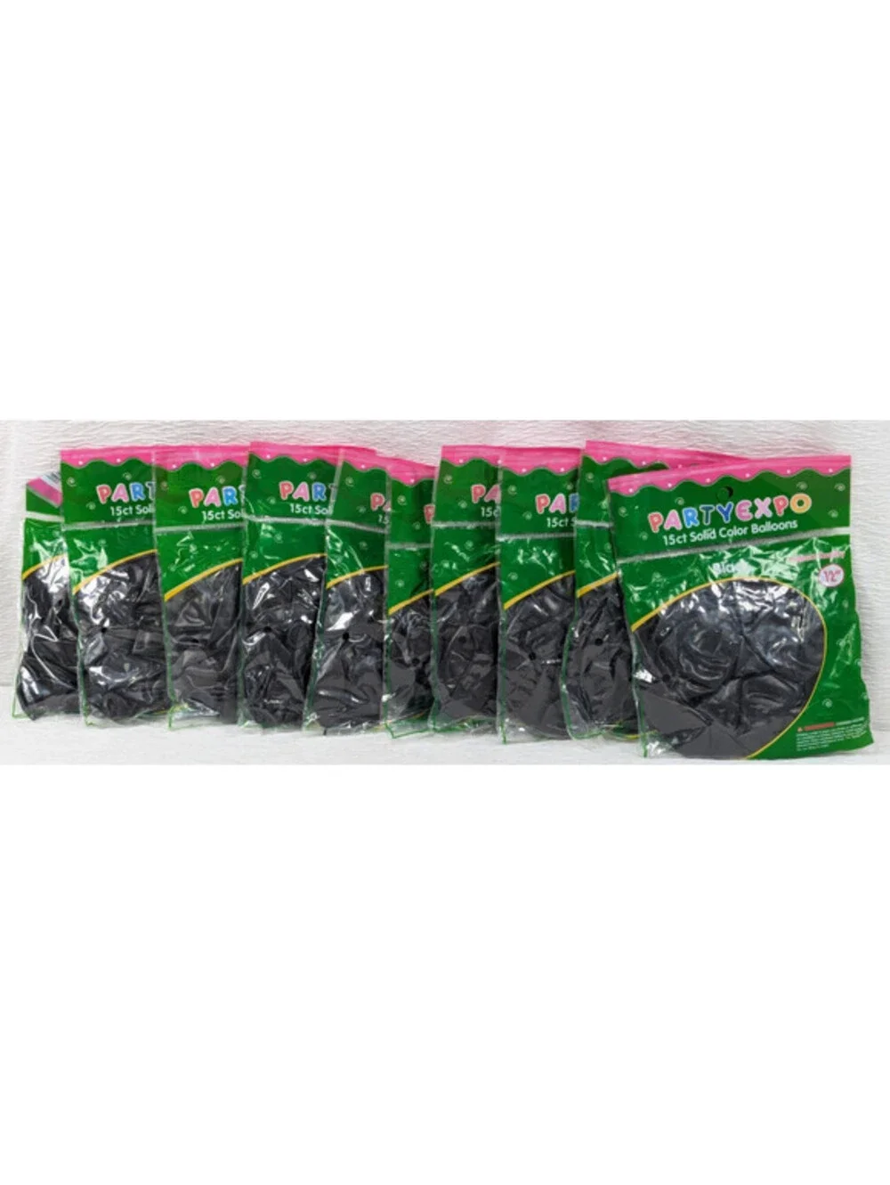 12 inch - Latex Balloons - Black - Party Helium Balloons - 150 Pack